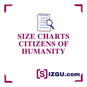 Size Charts Citizens of Humanity